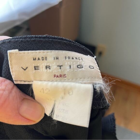 VTG Vertigo of Paris Womens Cuffed Crepe Dress Pants 10 Creased Quiet Luxury - Picture 5 of 5